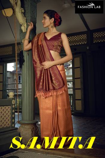 SAMITA BY FASHION LAB SOFT SILK WEAVING SAREE WHOLESALER IN INDIA